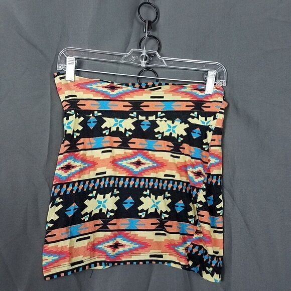 B. Envied Women's Small Aztec Pull  Colorful Casual Skirt Boho Career Stretch S - Picture 2 of 11